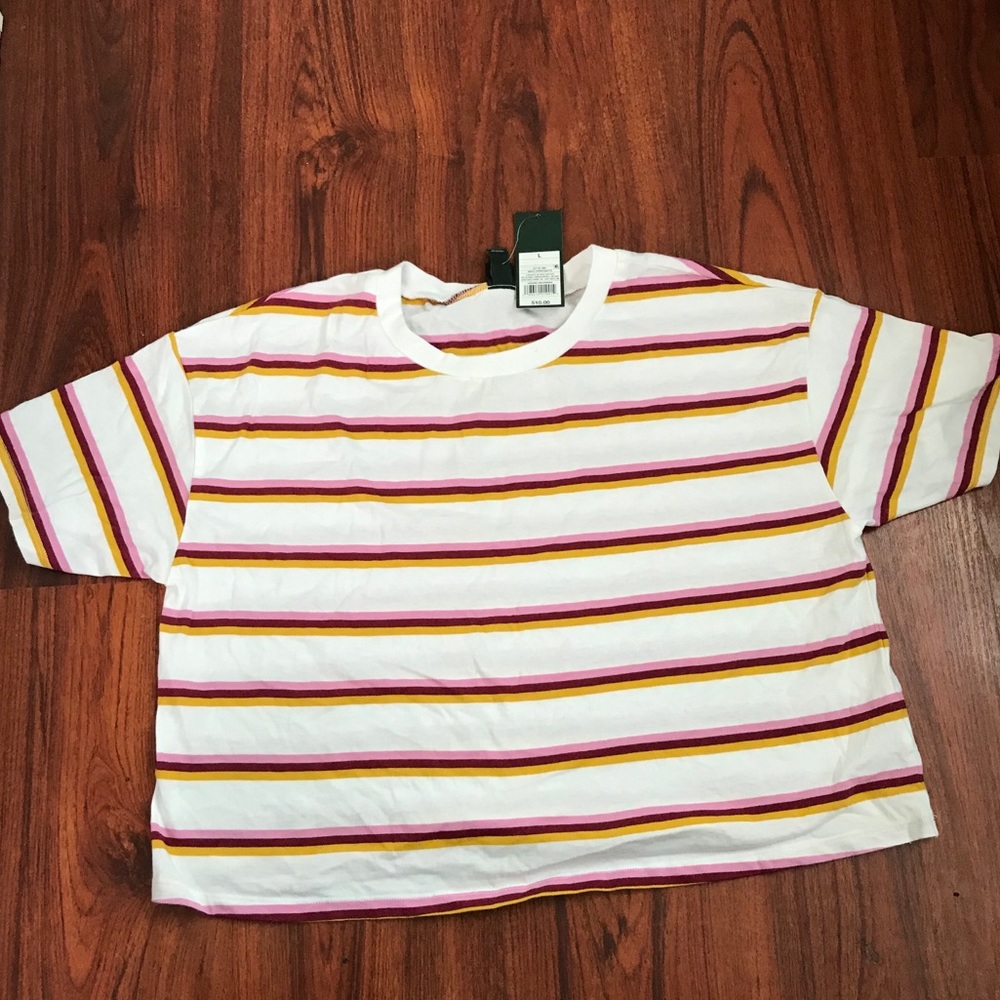 Striped wild fable target t-shirt/crop